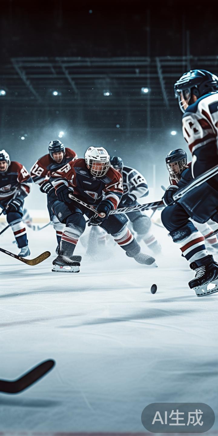 在激烈的冰球比赛中，突破对手的坚固防守成为每位赛事