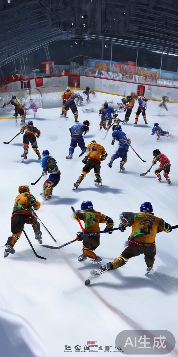 三、快节奏联机互动型冰球游戏
多玩家可以在线互动
